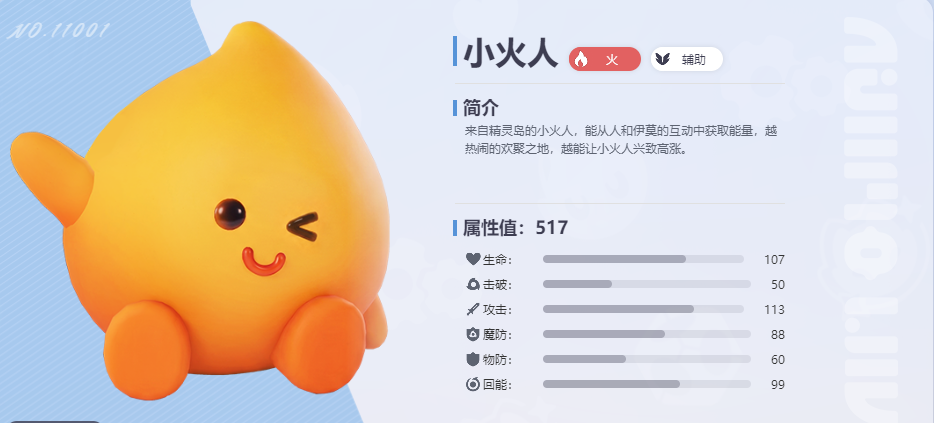 伊莫小火人跃动火星技能效果说明图