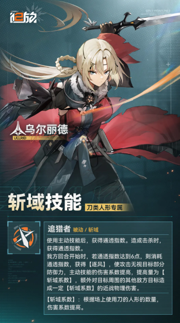 少女前线2追放乌尔丽德追猎者技能说明图