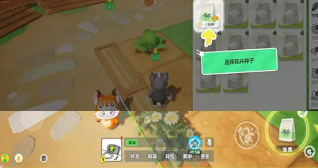 元梦之星农场花圃种植界面