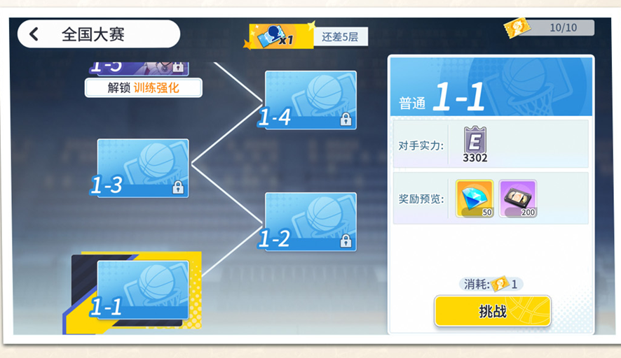 全国大赛层数奖励界面截图