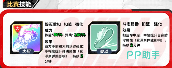 澪奈贾妮丝比赛技能毁灭重扣与斗志昂扬