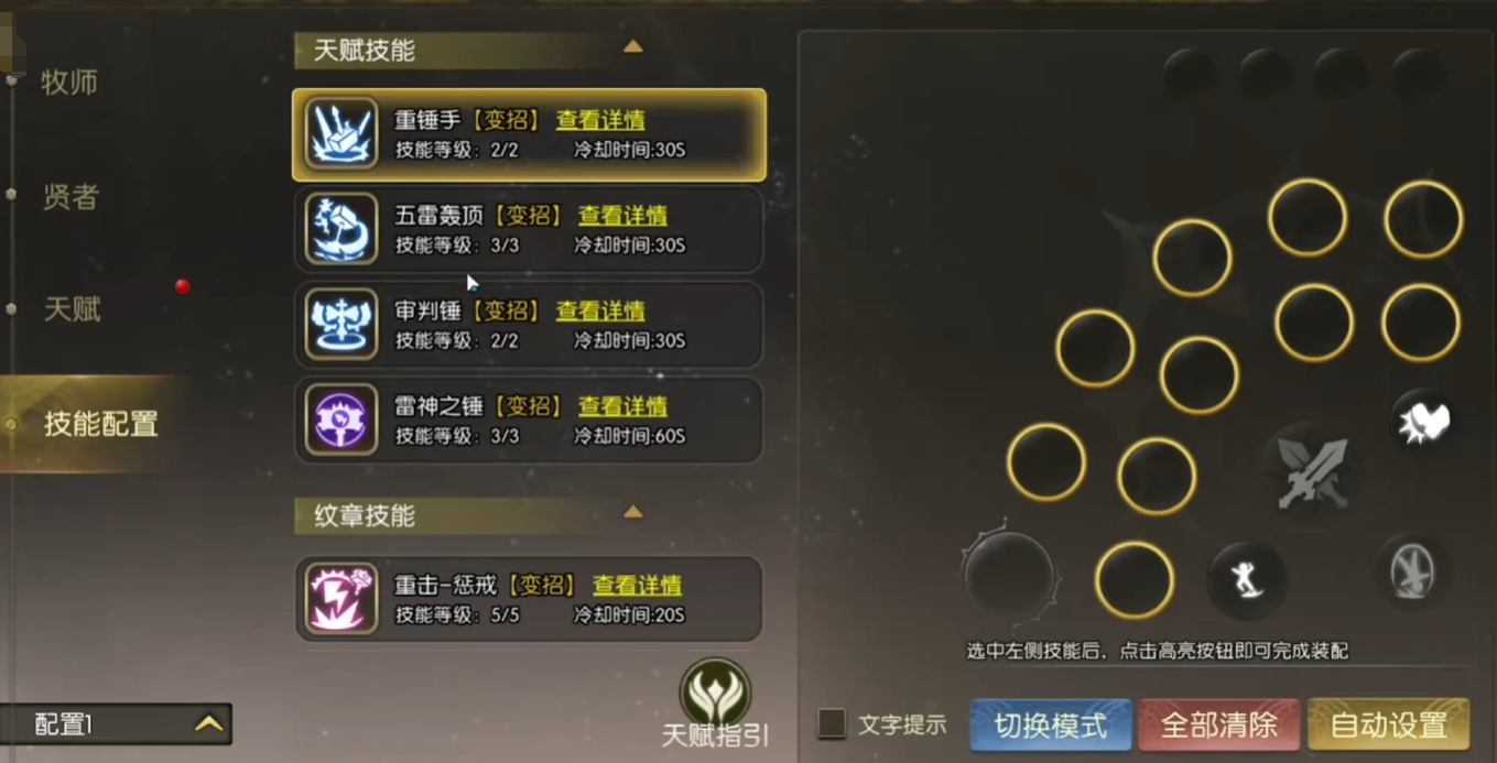 龙之谷启程天赋流派机制图