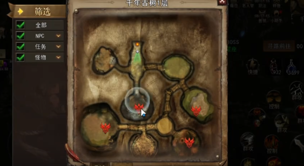 神泣纷争烙印地穴第一个boss主路与仇恨拉取示意图