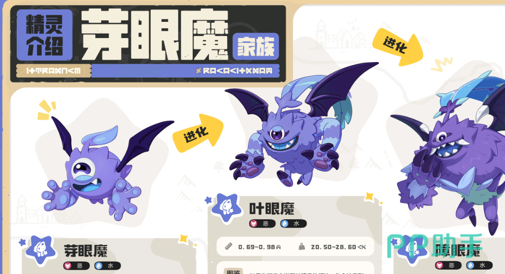 芽眼魔进化外形对比图