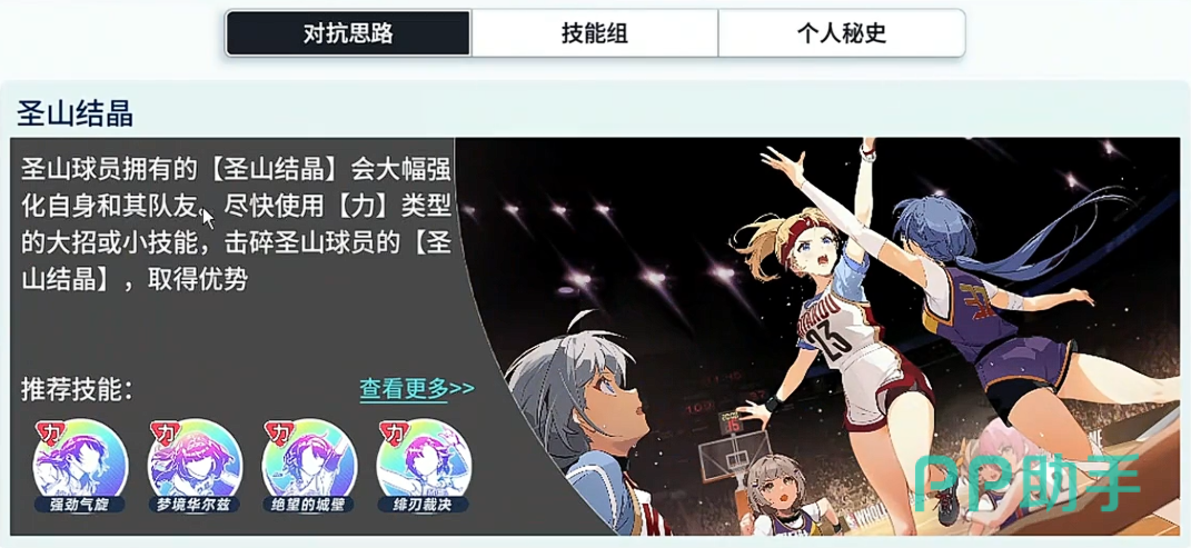 篮球少女飞跃巅峰圣山之星角色组合示意图