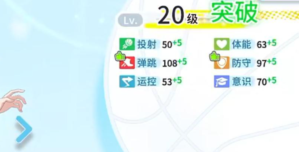 篮球少女飞跃巅峰球员等级与星级成长说明