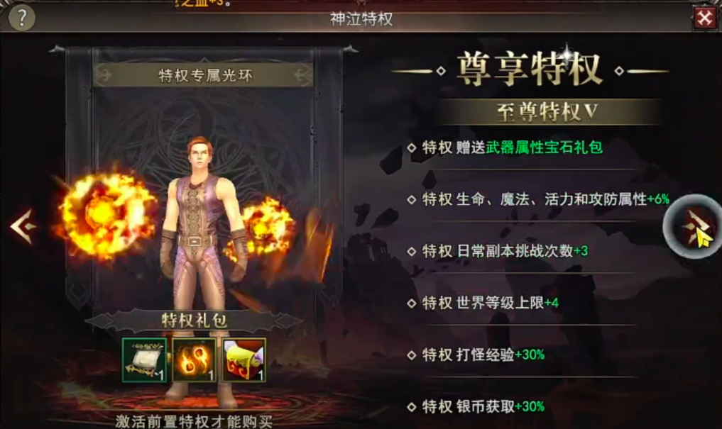 至尊特权Ⅳ属性宝石与银币产出展示图