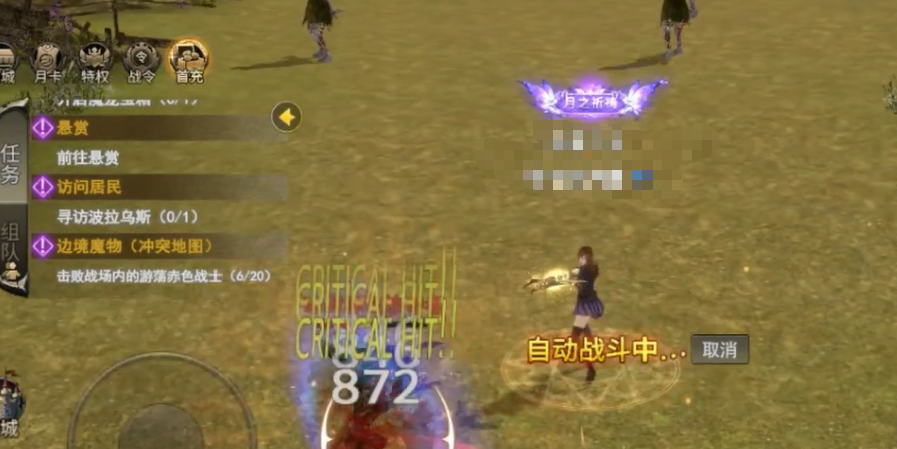 神泣纷争弓箭手装备与自动战斗输出
