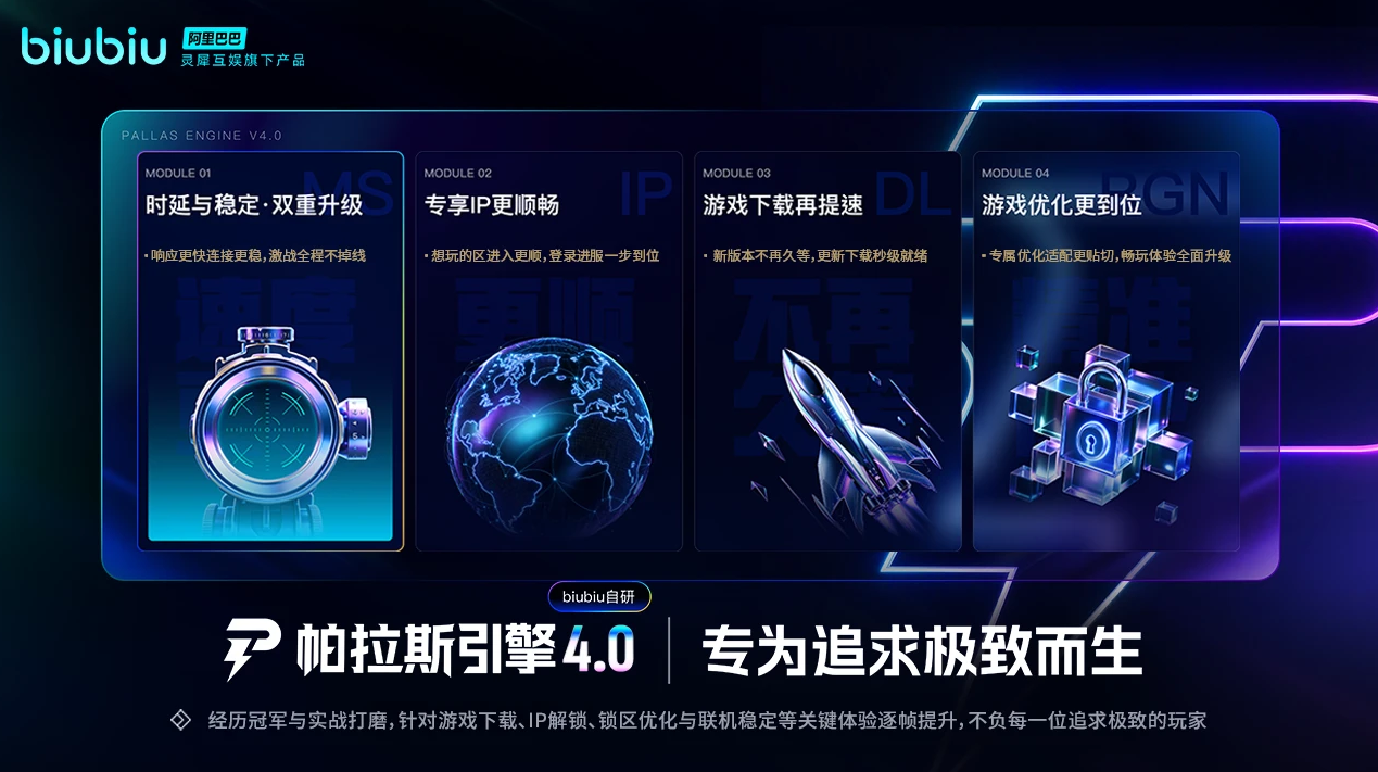 biubiu加速器 帕拉斯引擎4.0 pc游戏加速器 延迟测试 游戏加速器测评