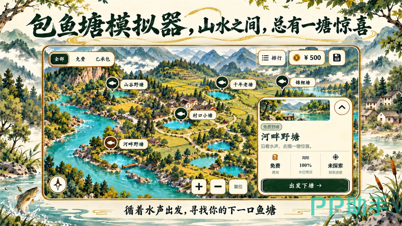 包鱼塘模拟器游戏宣传图