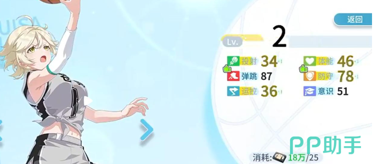 篮球少女飞跃巅峰控卫与侧翼角色原型图