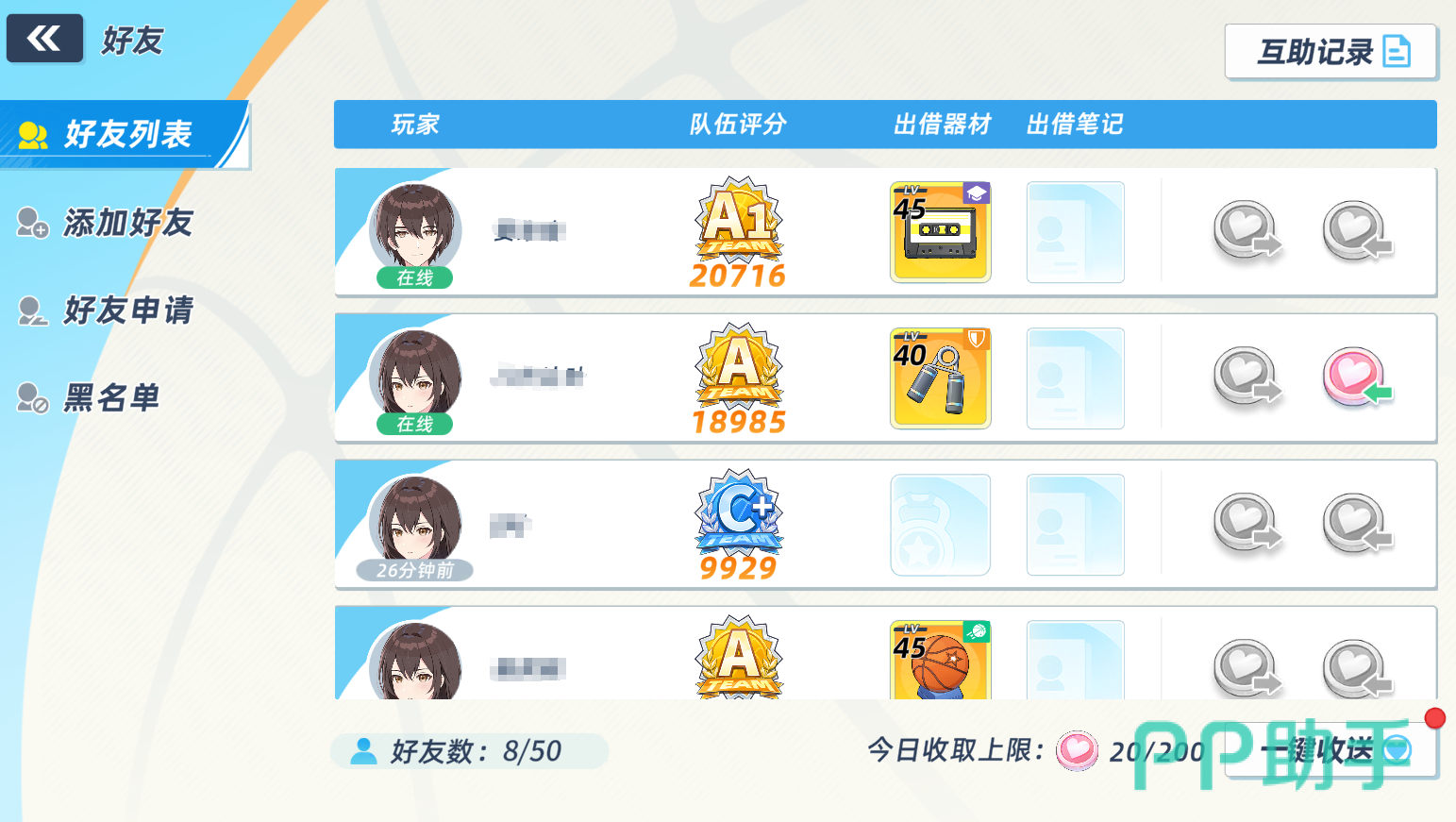 友情点商店商品兑换面板