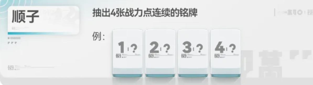 百趣演武好运组合牌型一览