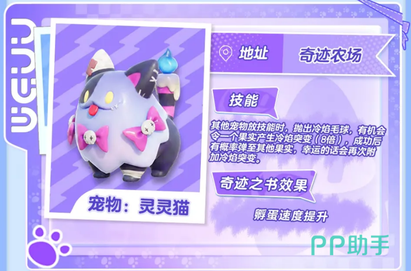灵灵猫冷焰毛球异星双技能萌宠图
