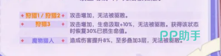 狩猎状态攻击与生命汲取效果