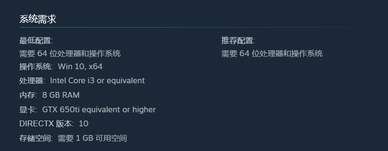 深空当铺可能是偷最低配置参考图